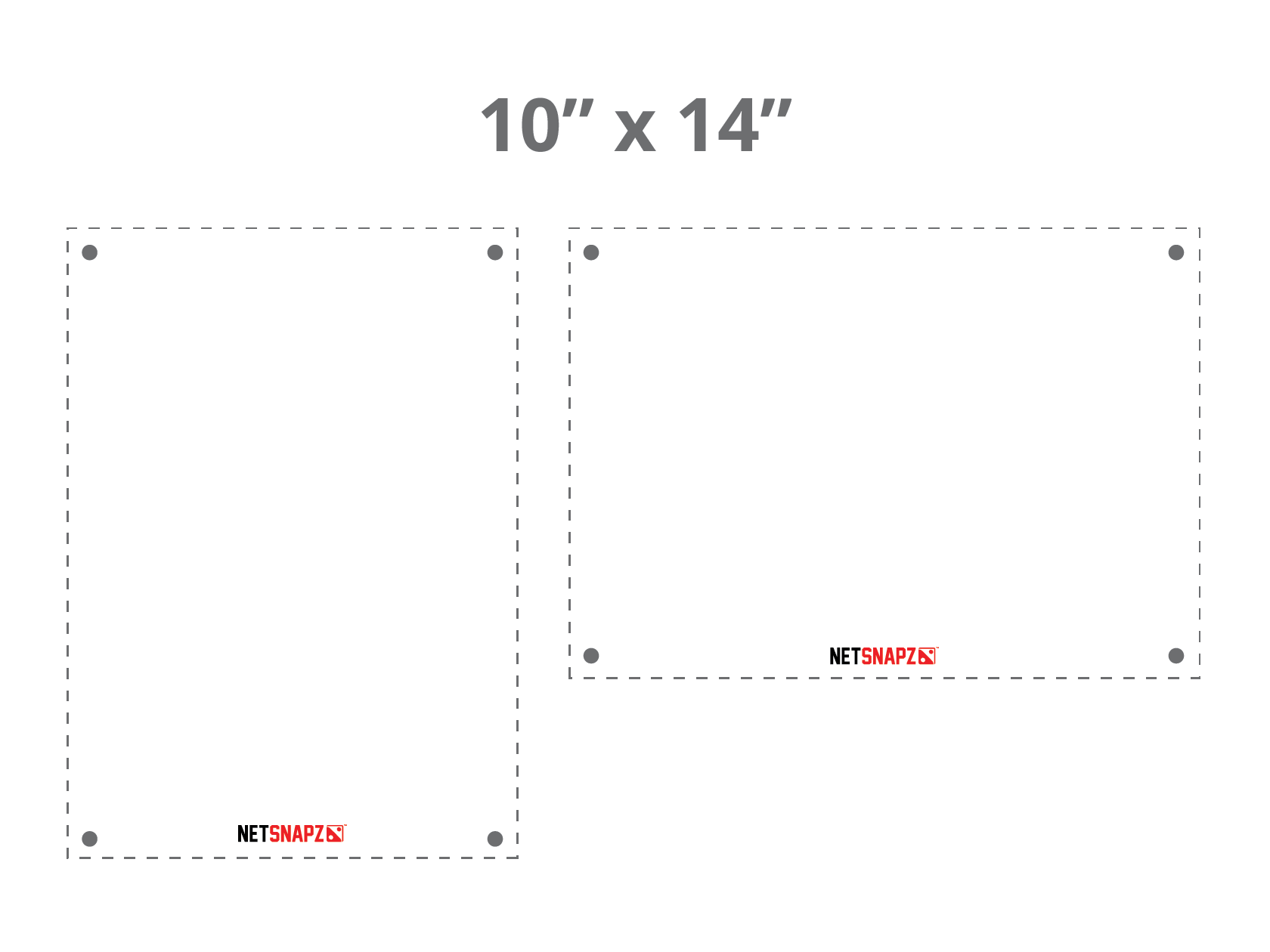10 by 14 inch NetSnapz snap-on net banner size guide